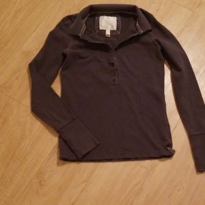 Grey long sleeved American Eagle Polo